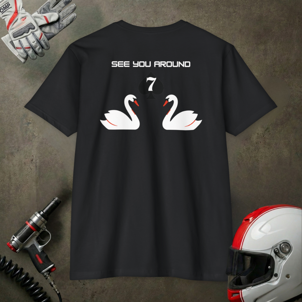 See You Around Swan graphic T-shirt | back print