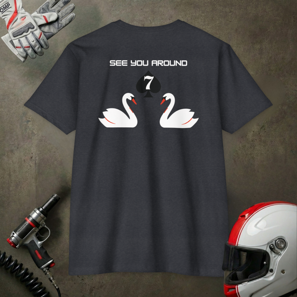 See You Around Swan graphic T-shirt | back print