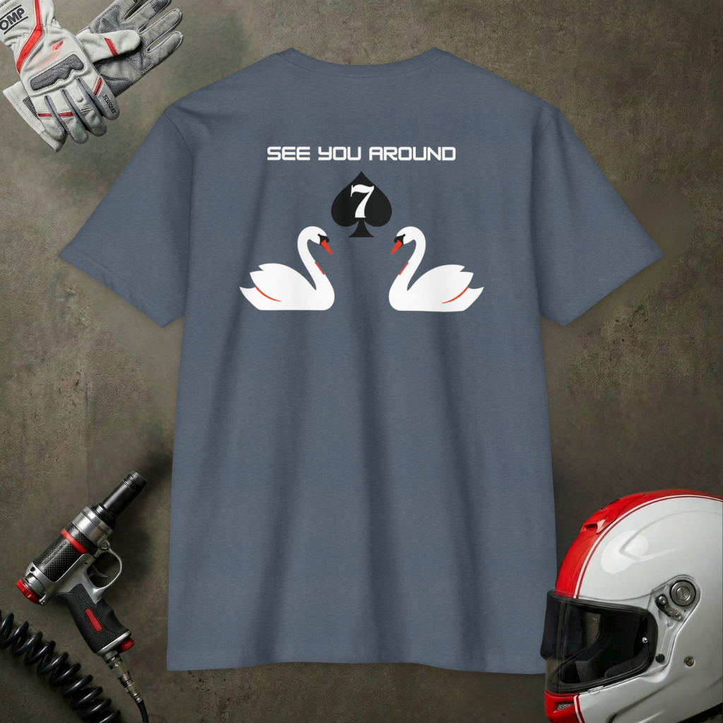 See You Around Swan graphic T-shirt | back print