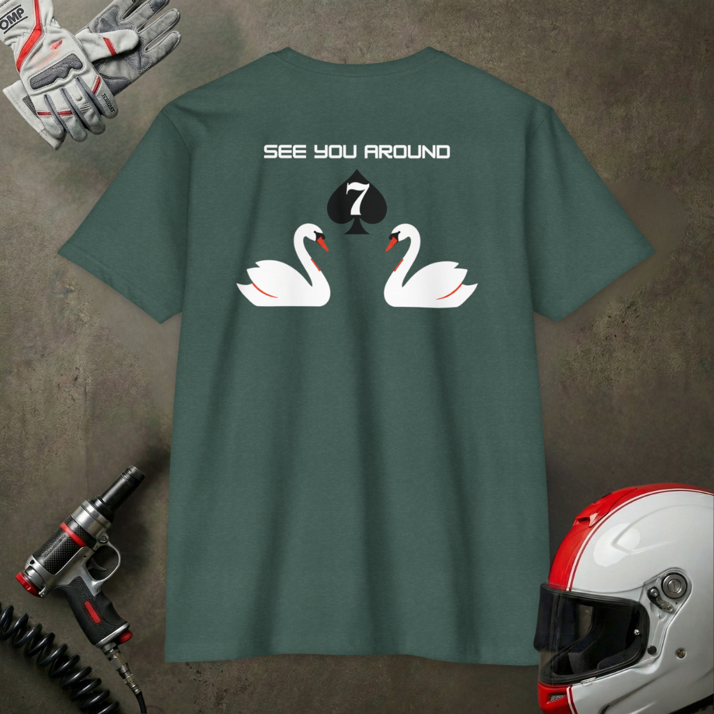 See You Around Swan graphic T-shirt | back print