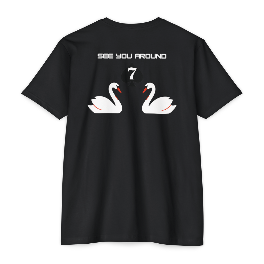 See You Around Swan graphic T-shirt | back print