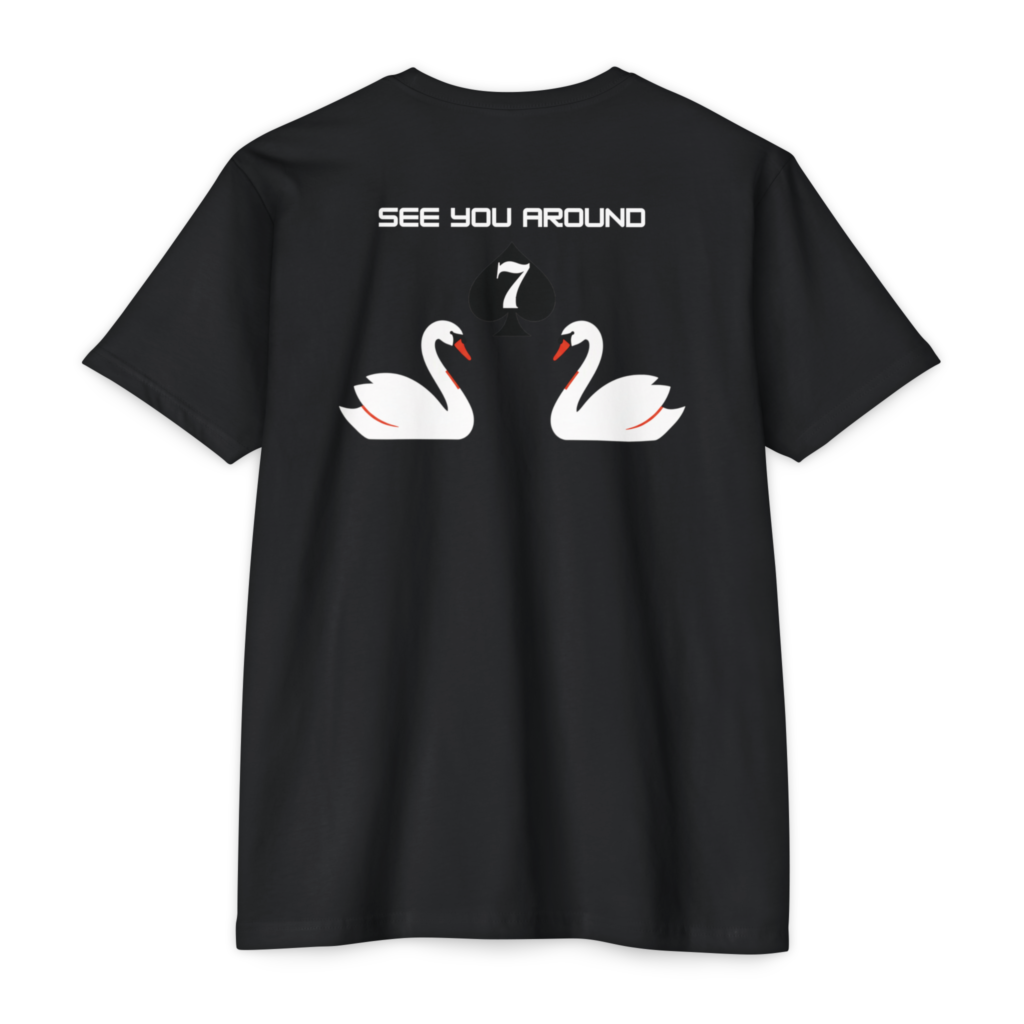 See You Around Swan graphic T-shirt | back print