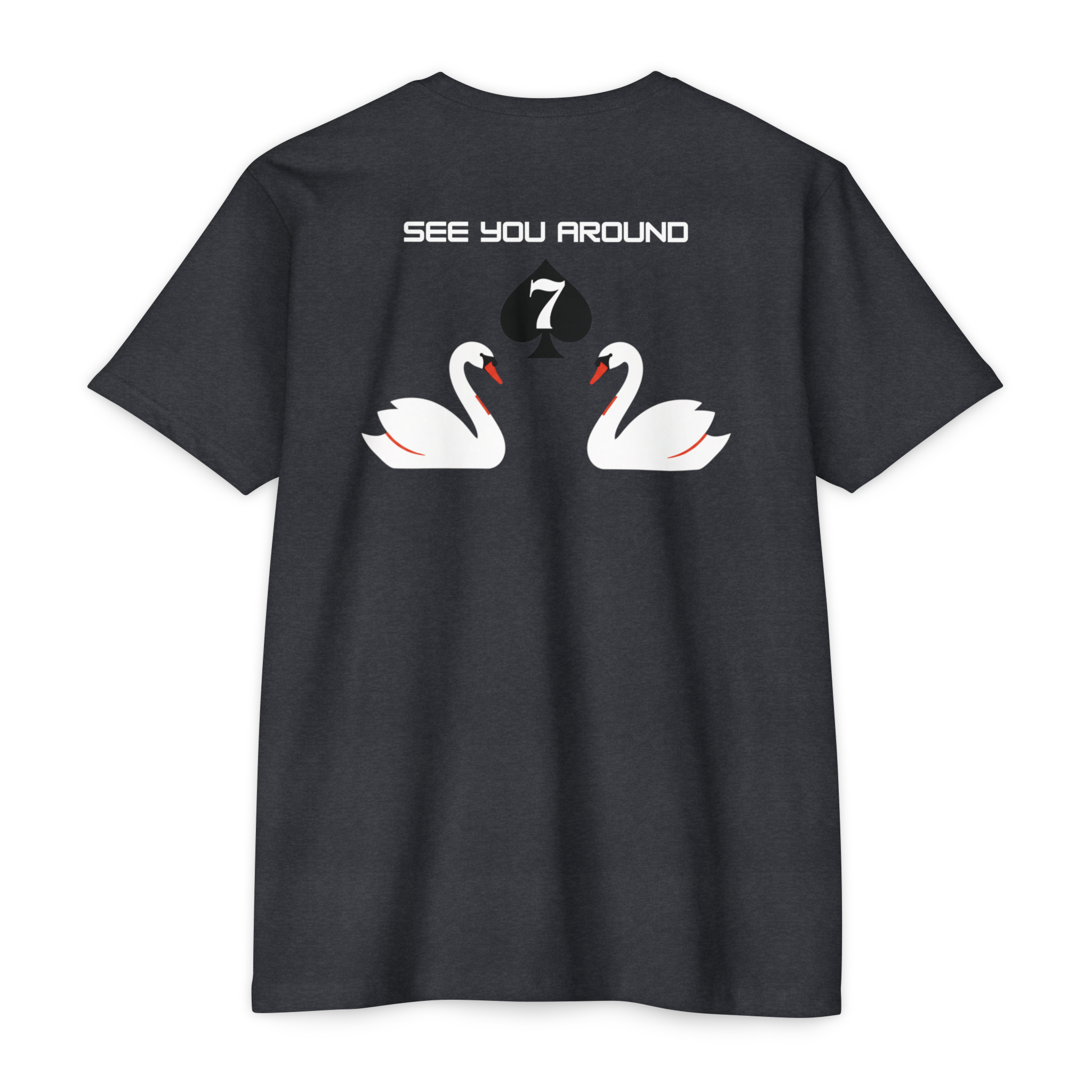 See You Around Swan graphic T-shirt | back print