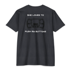 Duhaime Apparel | Push My Buttons graphic T-shirt | back print