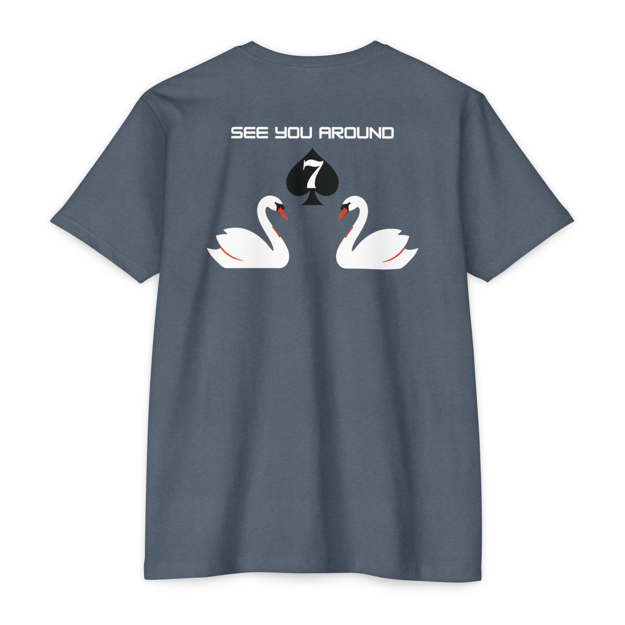 See You Around Swan graphic T-shirt | back print