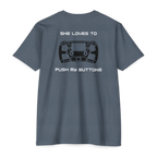 Duhaime Apparel | Push My Buttons graphic T-shirt | back print