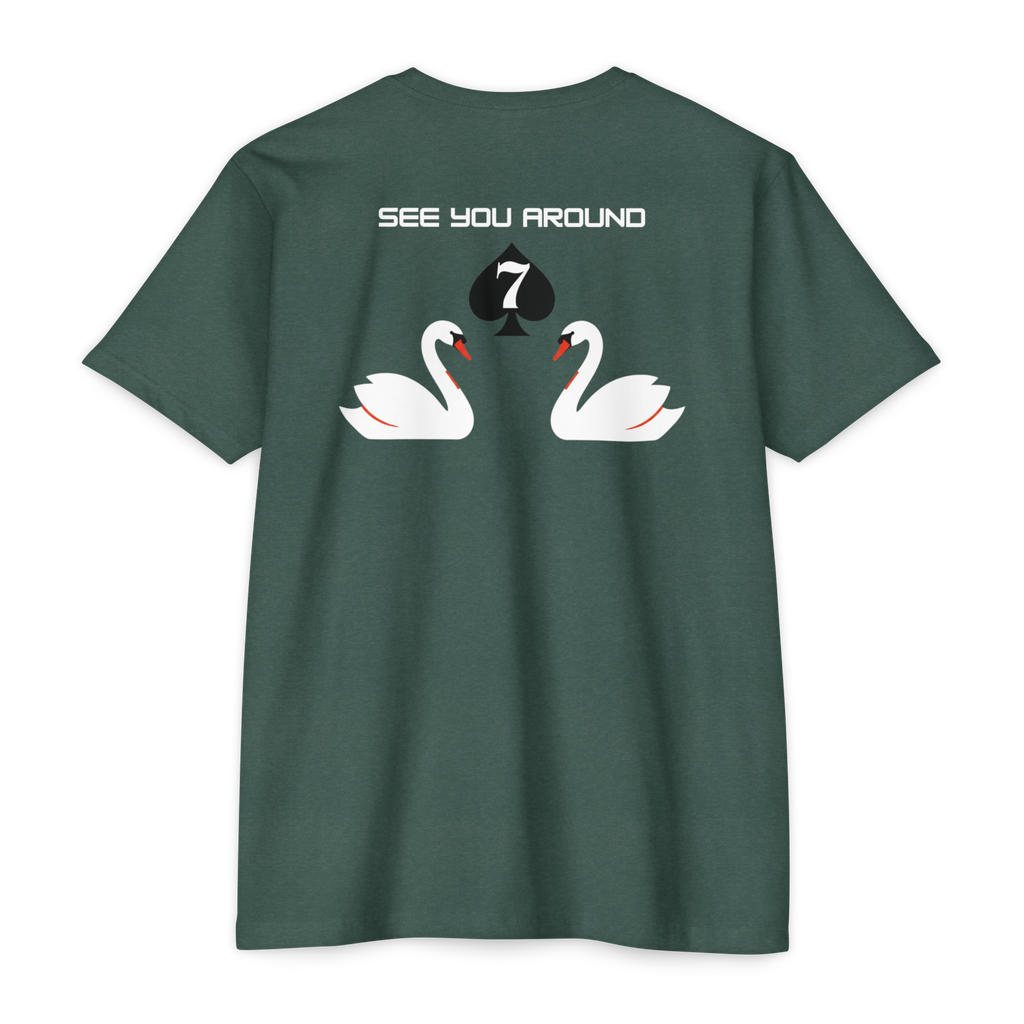 See You Around Swan graphic T-shirt | back print
