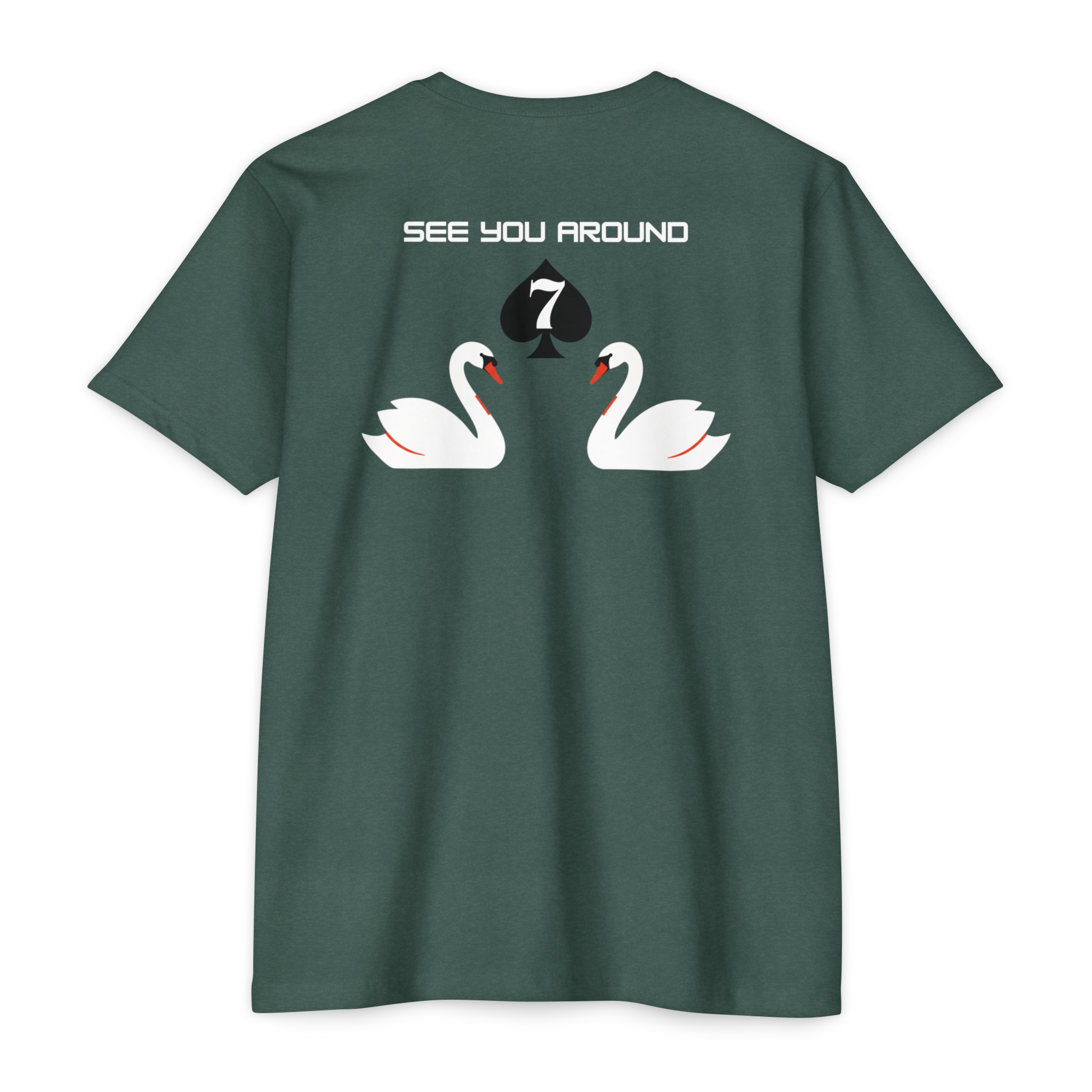 See You Around Swan graphic T-shirt | back print