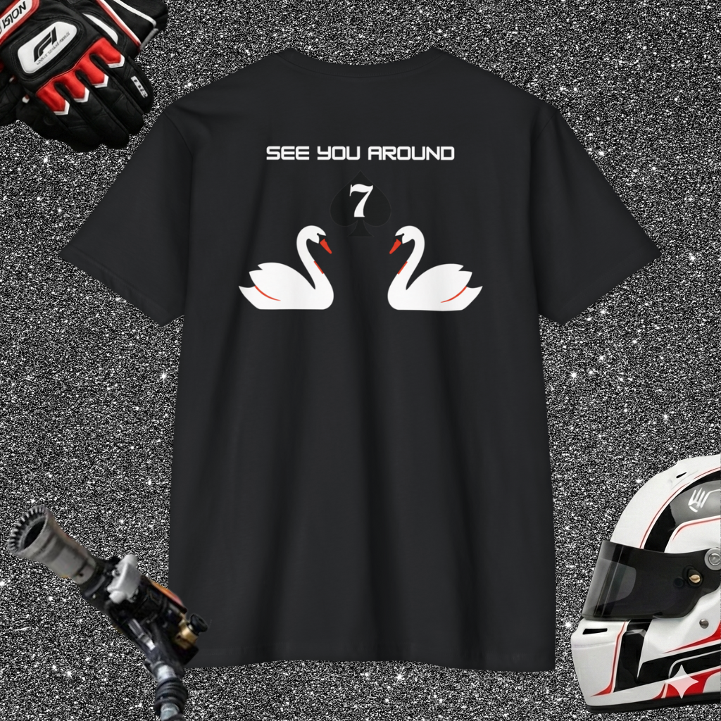 See You Around Swan graphic T-shirt | back print