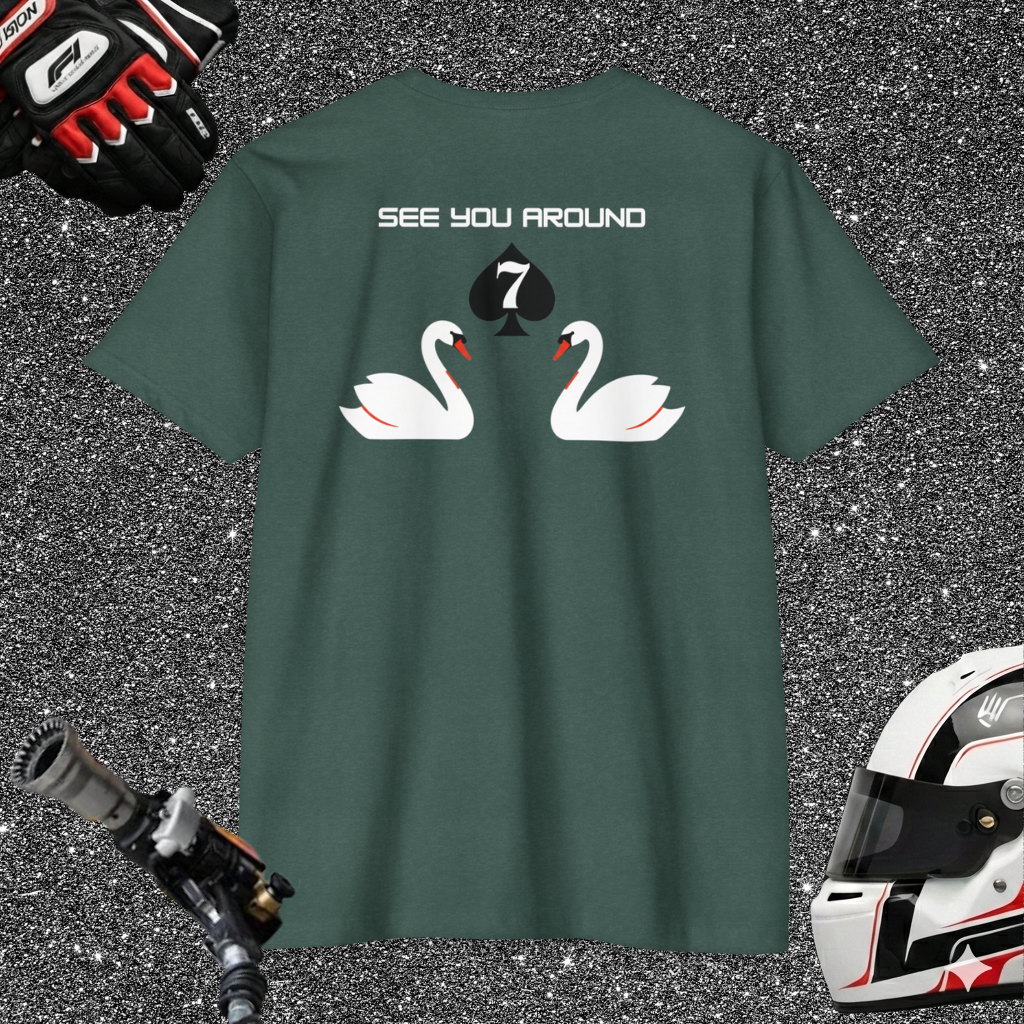 See You Around Swan graphic T-shirt | back print