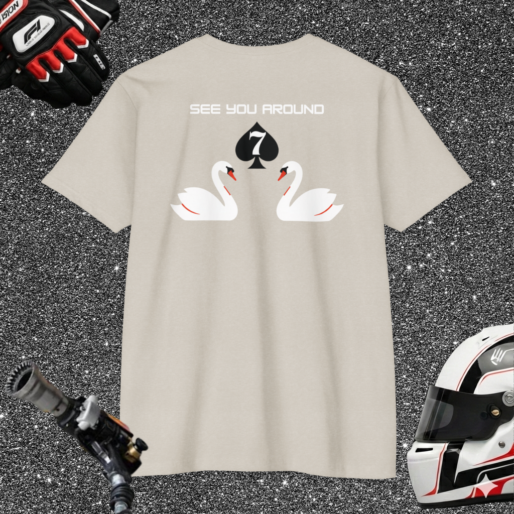 See You Around Swan graphic T-shirt | back print